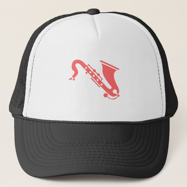 Saxophone - Tropical Pink Trucker Hat (Front)