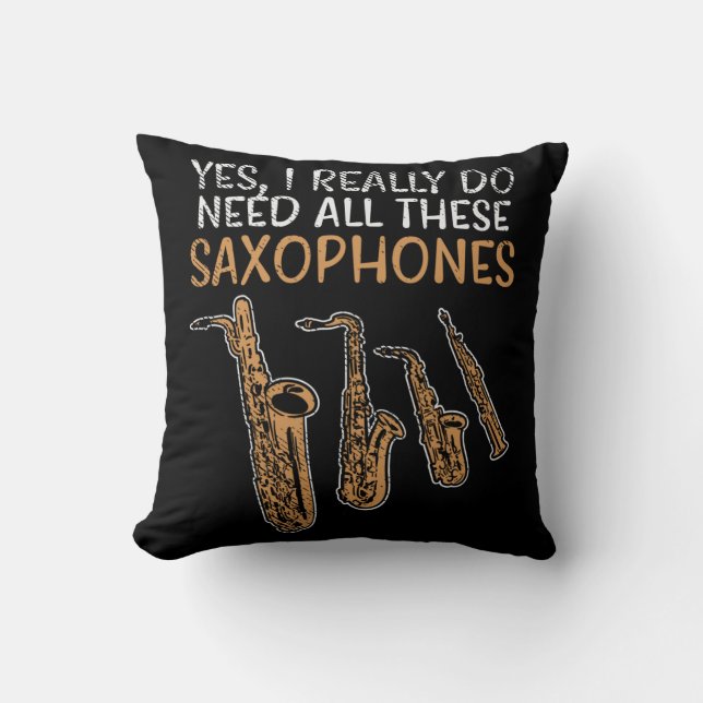 Saxophone Types Cushion (Front)