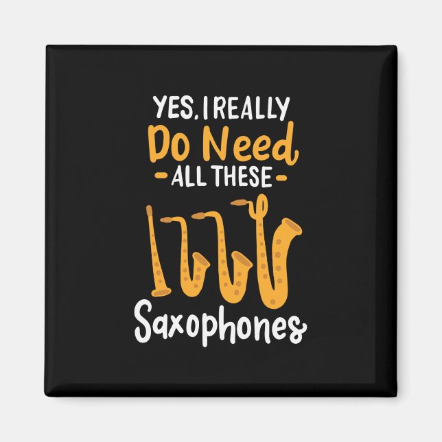 Saxophone Types Magnet (Front)