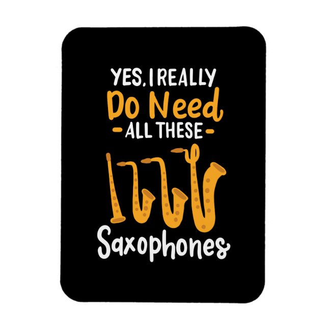 Saxophone Types Magnet (Vertical)