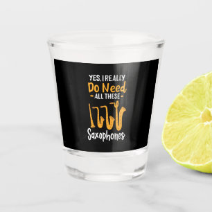 Saxophone Types Shot Glass