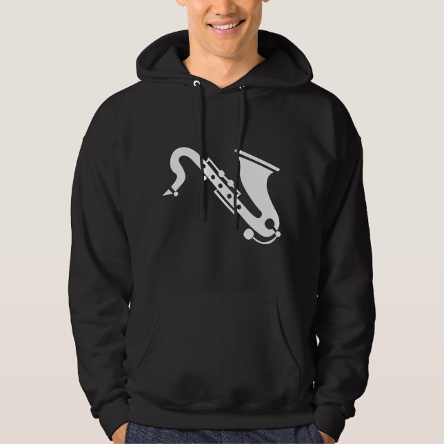 Saxophone - White Hoodie (Front)
