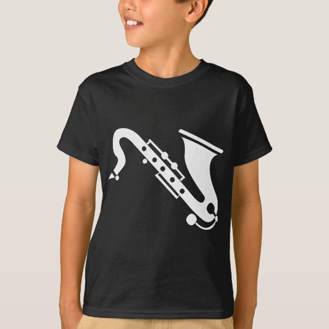 Saxophone - White T-Shirt (Front)