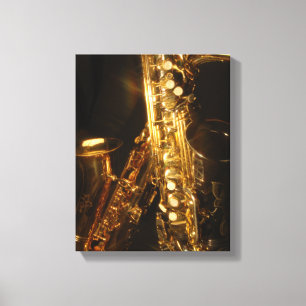 Saxophone Wrapped Canvas Print