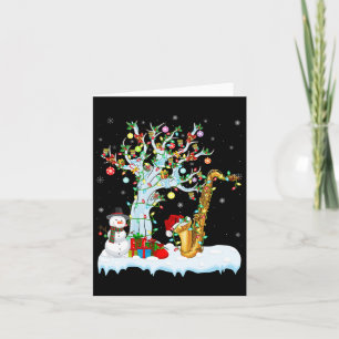 Saxophone Xmas Element Tree Lighting Saxophone Chr Card