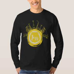 Saxophonist Jazz Musician Player Editorial Art T-Shirt