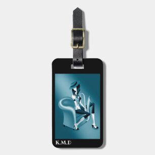 Saxophonist - Luggage Tag with Vintage Jazz Flair 