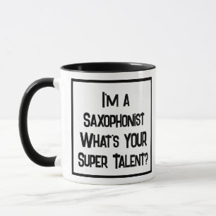 Saxophonist Super Talent. Two Tone Coffee Mug