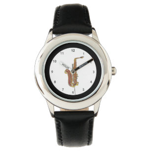 Saxphone cartoon Watch