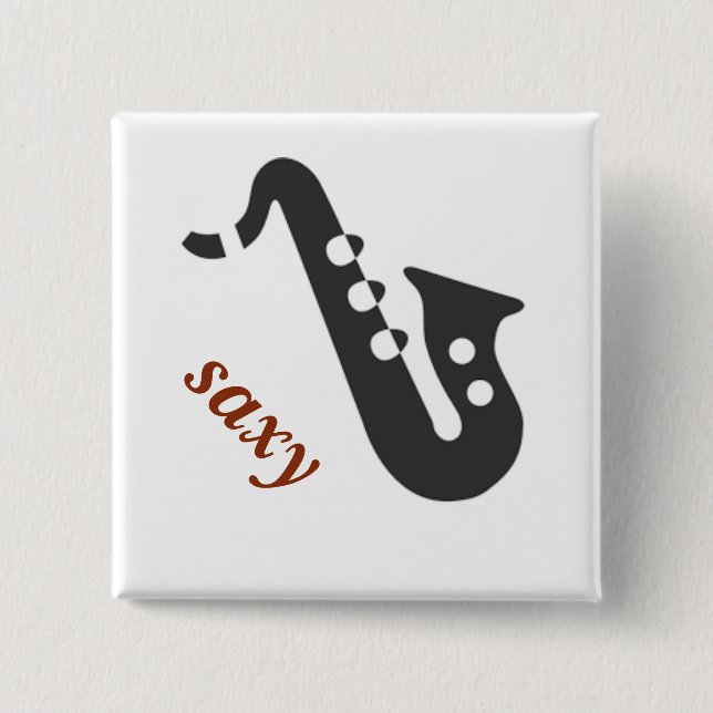 saxy 15 cm square badge (Front)
