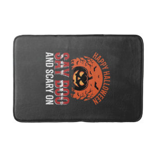 Say Boo Halloween Pumpkin Design_1 Bath Mat