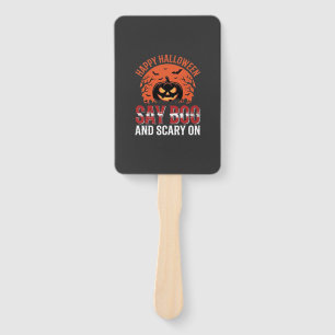 Say Boo Halloween Pumpkin Design_1 Hand Fan