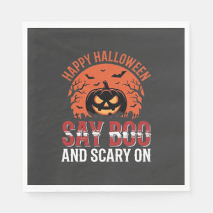 Say Boo Halloween Pumpkin Design_1 Napkin