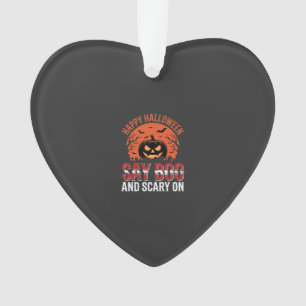 Say Boo Halloween Pumpkin Design_1 Ornament