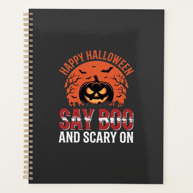 Say Boo Halloween Pumpkin Design_1 Planner (Front)