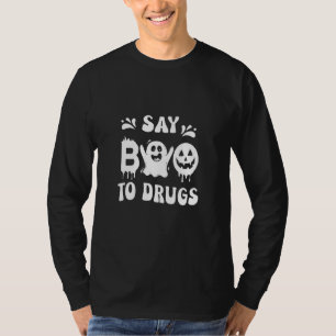 Say Boo To Drugs Halloween Red Ribbon Week Awarene T-Shirt