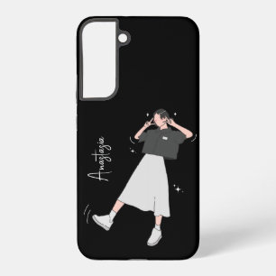 "Say Cheese" Aesthetic Girl Customisable Samsung Galaxy Case