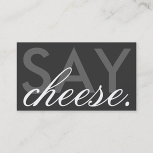 say cheese. (colour customisable) business card
