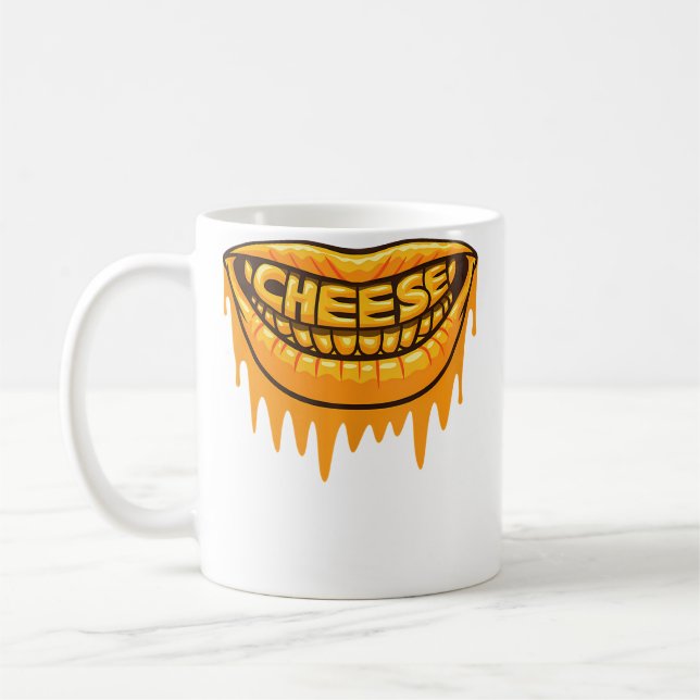 Say Cheese Funny Cheesy Smile Photography Gift Coffee Mug (Left)