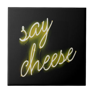 Say Cheese Neon Lights Tile