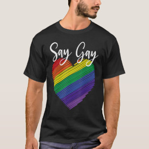 Say Gay Florida Trans Gay Pride Proud Lqbtq T-Shirt