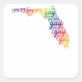 Say Gay Shirt Florida Trans Gay Pride Proud LQBTQ Square Sticker