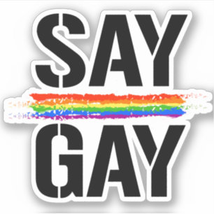 Say Gay Sticker