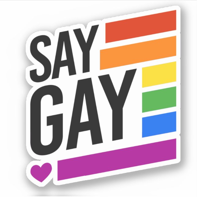 Say Gay Sticker (Front)