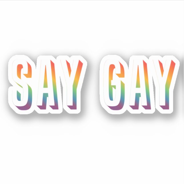 Say Gay Sticker (Front)