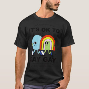 Say Gay Trans Stay Proud Lgbtq Gay Rights Rainbow T-Shirt