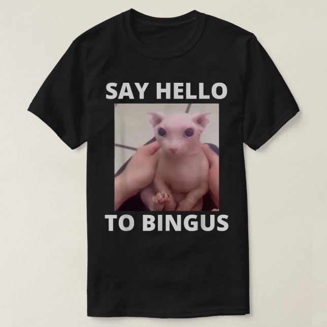 Say Hello Cute Bald Bingus My Beloved Hairless Sph T-Shirt (Design Front)