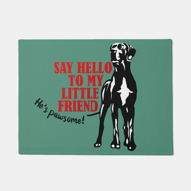 Say hello Doormat green (Front)