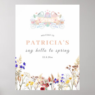 Say Hello To Spring Birthday Welcome Sign