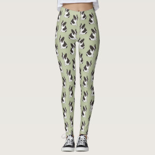 Say hello to the cute double hooded pied Frenchie Leggings