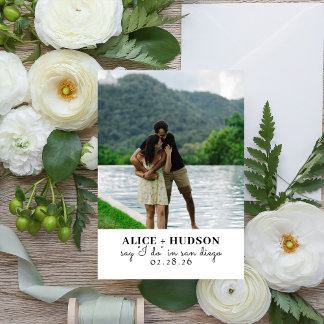 Say I Do Simple Wedding Save The Date