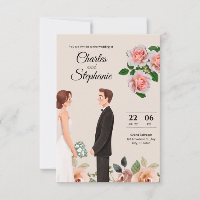 Say "I Do" with Our Exceptional Wedding Invitation (Front)
