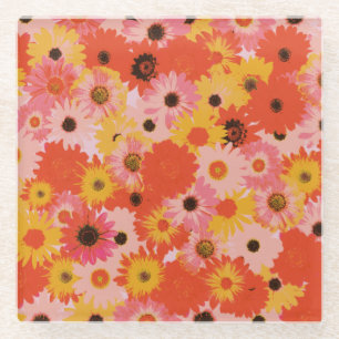 "Say It Flowers" Glass Coaster 