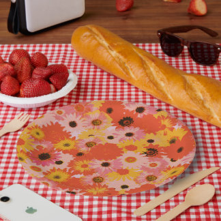 "Say it in Flowers" Paper Plate