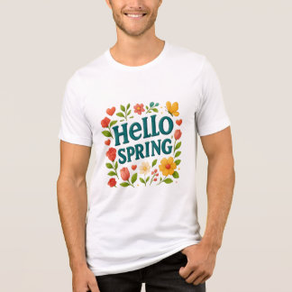 Say It in Style – “Hello Spring” Cheerful Tri-Blend Shirt