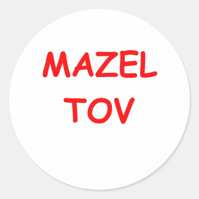 say it in yiddish classic round sticker (Front)