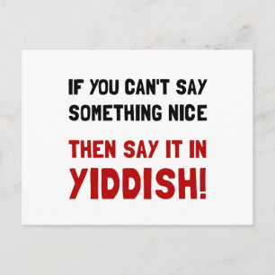 Say It In Yiddish Postcard