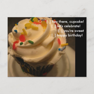 Say it with a Cupcake Postcard
