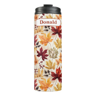 Say it with fall leaves 3 - Customised Thermal Tumbler
