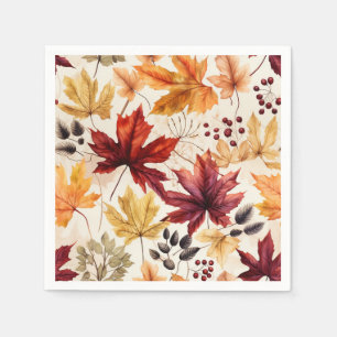 Say it with fall leaves 3 - napkin