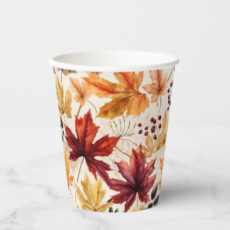 Say it with fall leaves 3 - Paper cup
