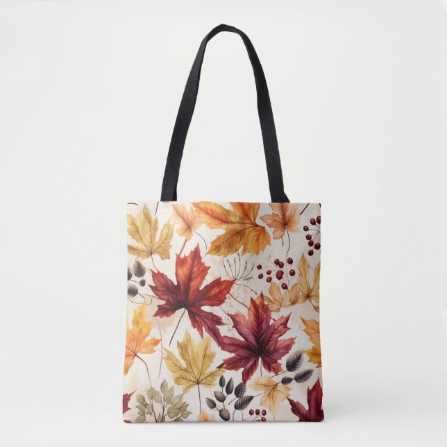 Say it with fall leaves 3 - tote bag (Front)
