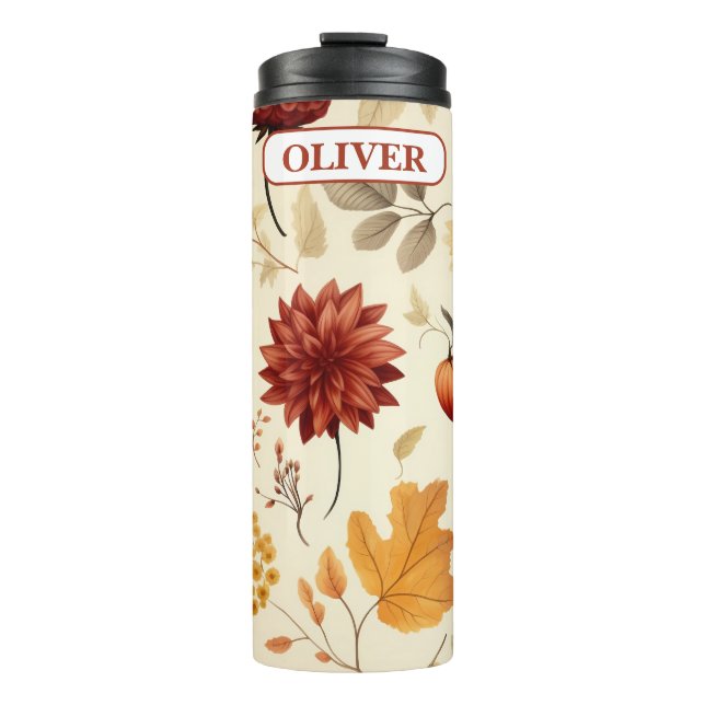 Say it with fall leaves - Thermal Tumbler (Front)