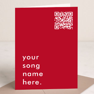 Say it with Music   Red QR Streamable Love Song Card