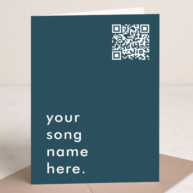 Say it with Music | Teal QR Code Streamable Song Card (Creator Uploaded)