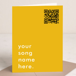 Say it with Music Yellow QR Code Streamable Song Card